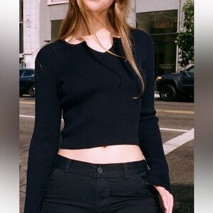 Brandy Melville John Galt Navy Sweater